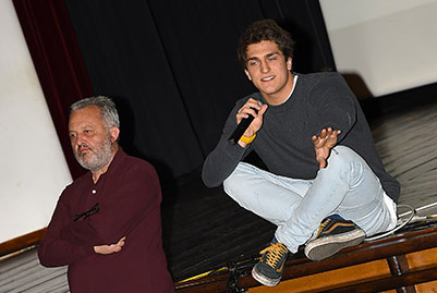 Steve Della Casa Direttore Artistico B.A. Film Festival con Filippo De Carlo attore