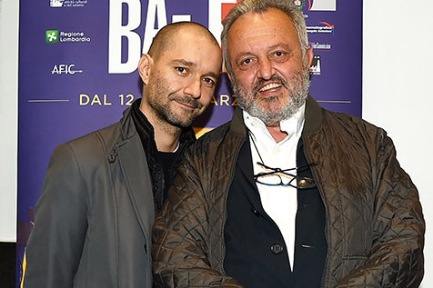 Davide Di Leo (Boosta) musicista con Steve Della Casa Direttore Artistico B.A. Film Festival