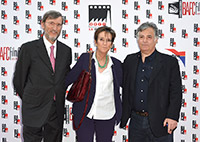 Alessandro Munari Presidente B.A.Film Factory,Gabriele Tosi Presidente Onorario con Valeia Brazzelli corninamento BAFF