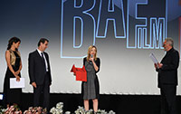 Marta Donzelli produttrice ritira il Premio Made in Italy BAFF 2015 - Intermarket Diamond Business Group - opera prima: Vergine giurata di Laura Bispuri