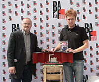 Alessandro Belli Premio Madein Italy Animazione -BAFF con Paolo Castelli