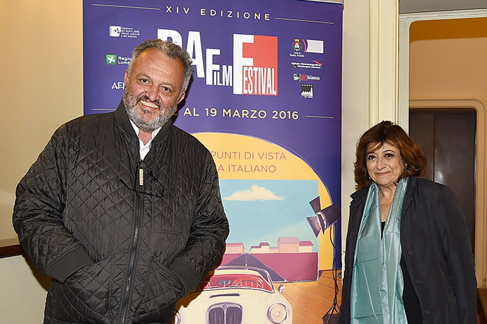 Laura Delli Colli e Steve Della Casa Direttore Artistico B.A. Film Festival