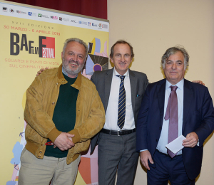 Emanuele Antonelli sindaco Busto Arisizio, Alessandro Munari Presidente BAFF, Steve Della Casa Direttore Artistico BAFF