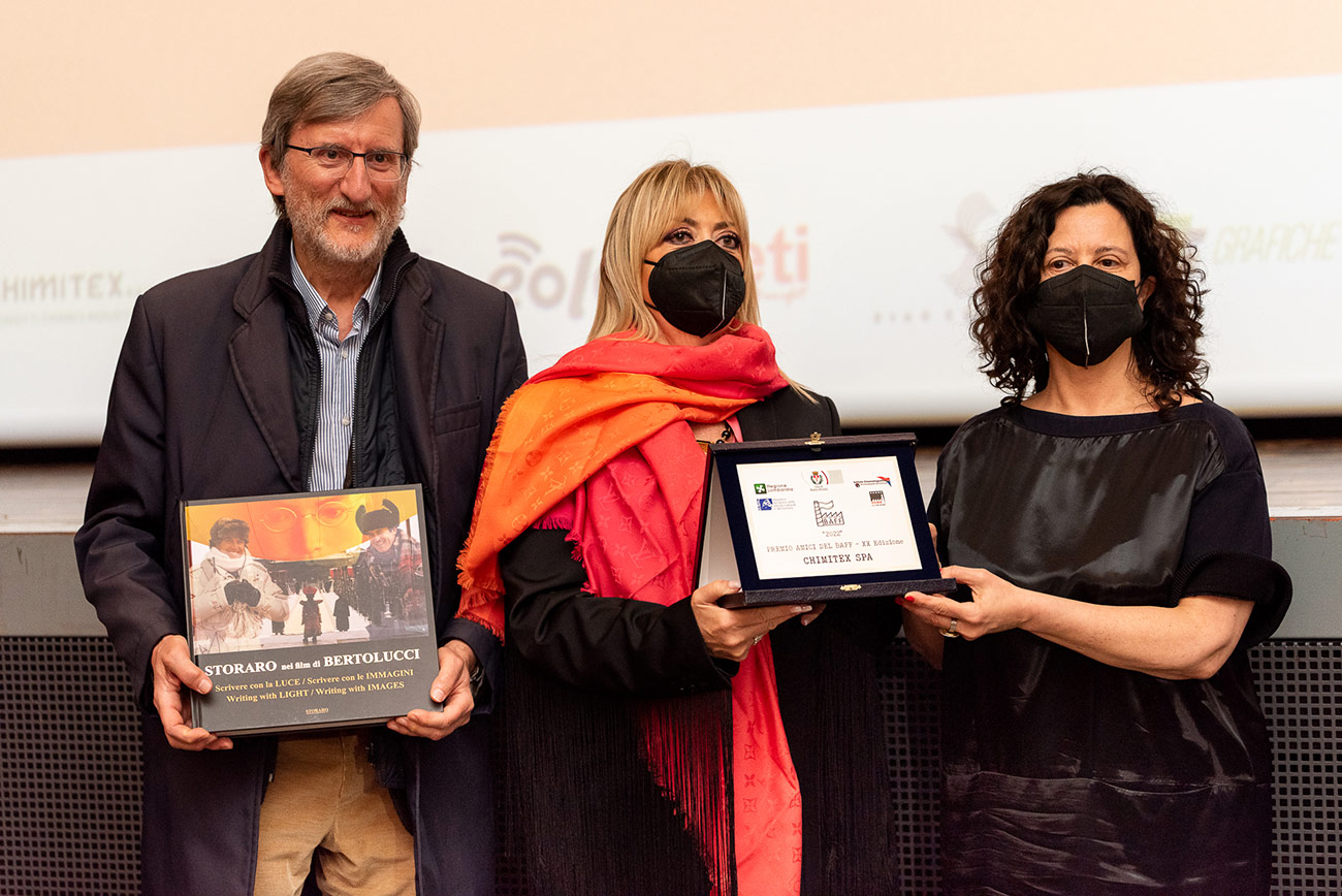 Premio Amici Baff per Chimitex. Gabriele Tosi, Elena Sandroni, Manuela Maffioli